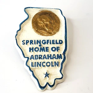 Springfield Home of Abraham Lincoln Illinois State Bolo Tie Slide BSA - Picture 1 of 8