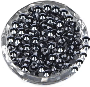 2000 Pieces SS20 Jet Hematite Hotfix Rhinestones Flatback round Crystal Glass Rh - Picture 1 of 5