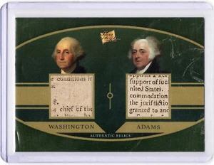 2024 Pieces of the Past Dual Authentic Relic George Washington / John Adams - Picture 1 of 2