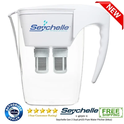Seychelle Gen 2 Dual pH2O Pure Water Pitcher (64oz) - Image 1 of 4