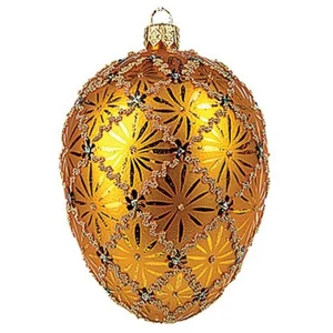 Coronation Faberge Inspired Egg Polish Glass Holiday Ornament Easter Decoration - Picture 1 of 2