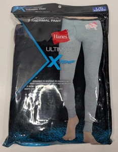 Hanes Herren schwarz Ultimate X-Temp Tagless Thermohose - Größe L - Neu mit Etikett - Bild 1 von 2