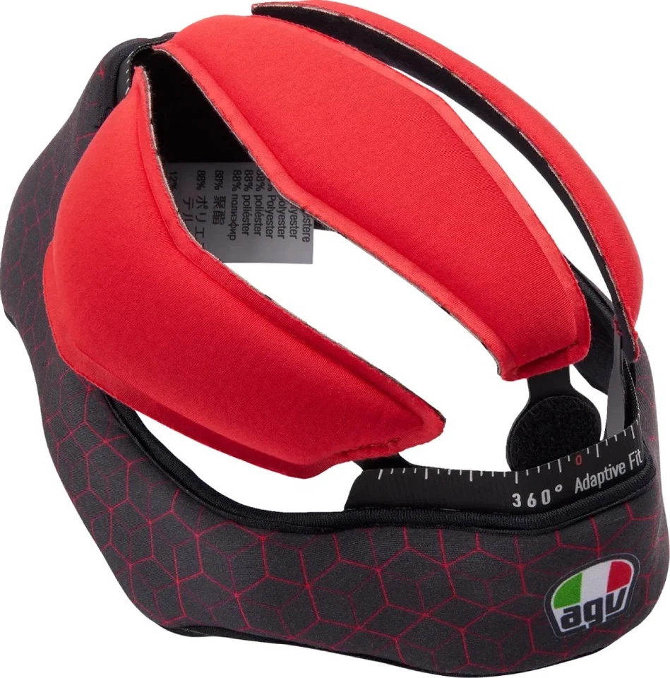 AGV Pista GP RR Casco Interior Top Forro Almohadilla Kit Negro/Rojo MD/SM Foto 1 de 1