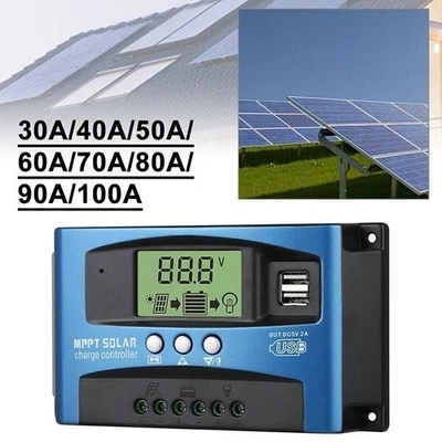 Regolatore di carica pannello solare 30-100A MPPT 12V/24V tracciamento messa a fuoco automatica - Immagine 1 di 4