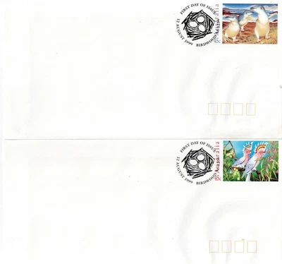 5 x 1999 P.S.E, pájaros, 45c sellos a juego, matasellos ilustrados, madera de pájaro (C) Foto 1 de 4