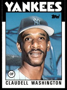 1986 Topps Traded Claudell Washington New York Yankees #122T - Picture 1 of 2