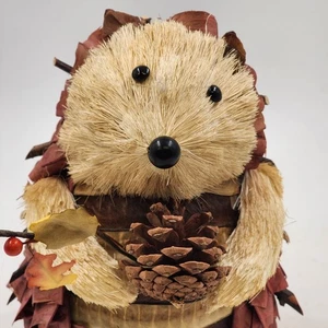 Herbst Igel Tannenzapfen Figur Dekor 7,5" Naturmaterialien Herbst leicht - Bild 1 von 11