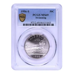 1996-S Modern Commemorative XXVI Olympiad PCGS MS-69 Schwimmen - Bild 1 von 3