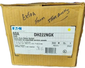 EATON DH222NGK 60A, 240v, 3 hilos, fusible, interruptor de desconexión NUEVO - Imagen 1 de 4
