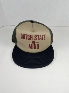 Dutch Bros "Dutch State of Mind" Camo Snapback Foam Trucker Mesh Back Hat NWOT - Picture 1 of 9