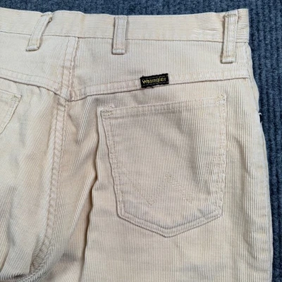 Pantalones de Pana Wrangler Junior 15 Cintura Alta Pierna Recta Crema Occidental De Colección Foto 1 de 4