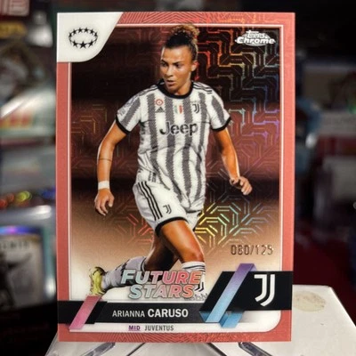 2022-23 Topps Chrome Arianna Caruso UEFA Women RARE Rose Refractor SSP /125 - Image 1 of 2