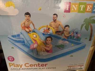 Intex 96x78x28 футов надувной игровой центр для приключений в джунглях спрей детский бассейн - Изображение 1 из 2