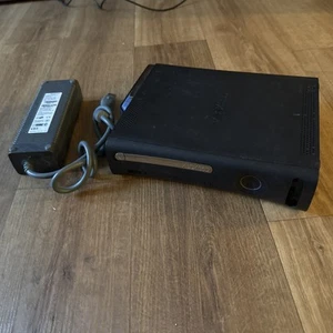 Xbox 360 Black Console and Power Adaptor Only 120GB HDD Hardrive Working - Picture 1 of 15