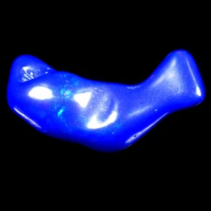 7.75 ct Fancy (24.05 x 8.89 mm) Ethiopia Play of Colors Blue Opal Stone - Picture 1 of 2