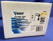 Vanco 120932, Dual Female HDMI Wall Faceplate Pigtail,1080P White, SingleGang  