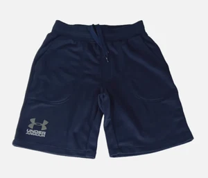Under Armour pantaloncino felpato uomo vita media elasticizzato coulisse tasche blu navy - Foto 1 di 8