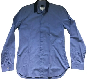 Camisa Paul Smith Azul Manga Larga Cuello Lunares | Talla M | Colección PS - Imagen 1 de 6
