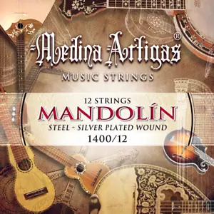 Medina Artigas LATIN AMERINA MANDOLIN 12 String Steel - Silver Plated Wound (140 - Picture 1 of 1