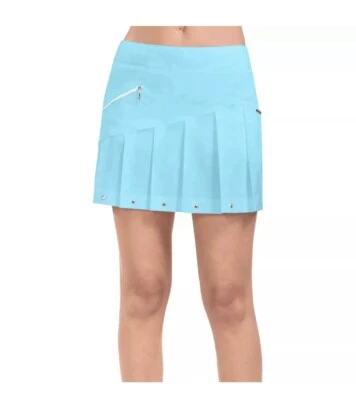 Falda corta de golf Jamie Sadock para mujer talla 16 Airwear plisada azul nueva con etiquetas $110 Foto 1 de 4
