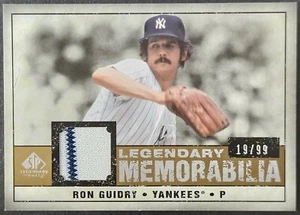 2008 SP Legendary Cuts Legendary Memorabilia Pin Stripes Ron Guidry NYY /99 - Picture 1 of 3