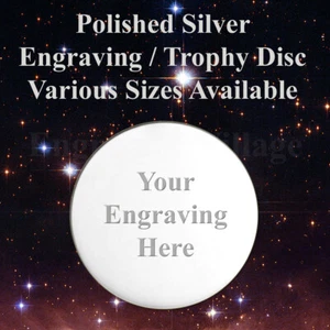 ROUND SILVER TROPHY PLATE / DISC, IDEAL FOR NAME PLAQUES / SPORTS AWARD & LABELS - Picture 1 of 4