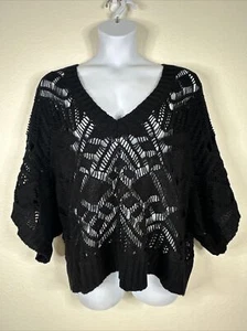 NWT Lane Bryant Womens Plus Sz 14/20 (1X) Loose Knit Crop Sweater Short Sleeve - Picture 1 of 10