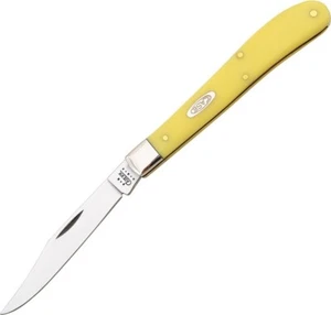 Case Cutlery Yellow Barehead Slimline Trapper Folding Pocket Knife- 21205800318 - Picture 1 of 1