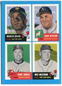 Tarjeta 4 en 1 Topps Bazooka 1992 #10 Monte Irvin New York Giants - Imagen 1 de 2
