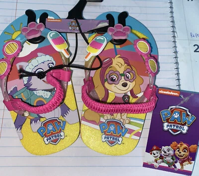 Nickelodeon Paw Patrol Toddler Girls Beach Flip Flop Sandals Size 5/6 - Image 1 of 2