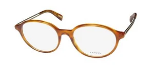 NEW LANVIN VLN764 GLASSES BROWN ITALY PLASTIC 52-18-140 06ZG FULL-RIM WOMENS - Picture 1 of 8