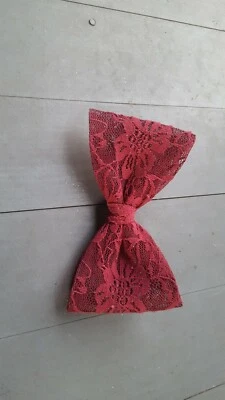 Bow Clip 6 inch barrette clip maroon (slightly darker than picture) - Image 1 of 2