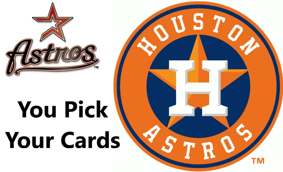 Tú eliges tus tarjetas - Equipo de los Astros de Houston - Selección de tarjetas de béisbol MLB E Foto 1 de 1