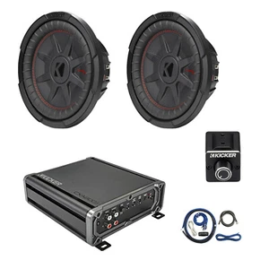 Kicker CXA800.1 800W Mono Amplifier w/Kit, Dual Bass Remote, 2x 10" Subwoofer - Picture 1 of 4