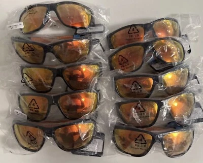 10 PACK-Foster Grant Sunglasses Advanced Comfort AVC 23 545 BLK-&Orange Mirrored - Image 1 of 4