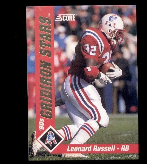 1992 Score LEONARD RUSSELL New England Patriots Gridiron Stars Insert Card - Image 1 of 1