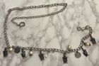 Guess Belt Silver Tone Chain Charms & Beads XT-72