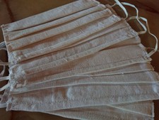 5 nachhaltige Behelfsmasken Mundschutz Masken LEINEN "einfacher Mundschutz" 