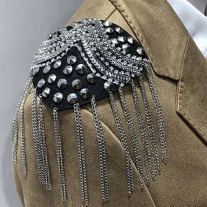 Rhinestone Shoulder Board Epaulets Theatre Armband Shoulder Flash Unisex - Picture 1 of 14