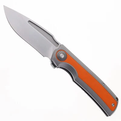 Cuchillo Plegable Dos Soles Titanio/Naranja Mango G10 14C28N Borde Liso TS496 Foto 1 de 4