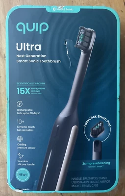 Quip Ultra Next Generation Smart Sonic Electric Toothbrush - Eclipse...NEW!! - Image 1 of 2