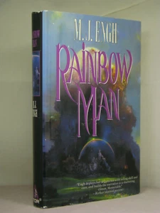 1st, signed by author, Rainbow Man by M J Engh (1993) SF HB with Paul Lehr cover - Picture 1 of 3