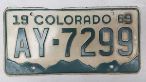 1969 Colorado Denver County Nummernschild AY-7299 - Bild 1 von 1
