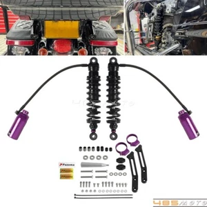 Remote Reservoir Rear Suspension Shocks For Harley Road Glide Road King 2014-24 - Picture 1 of 18