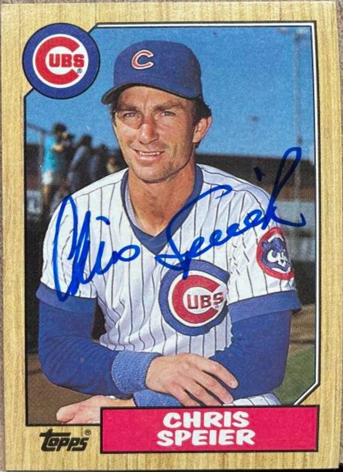 Chris Speier Autografiado 1987 Topps #424 Foto 1 de 1