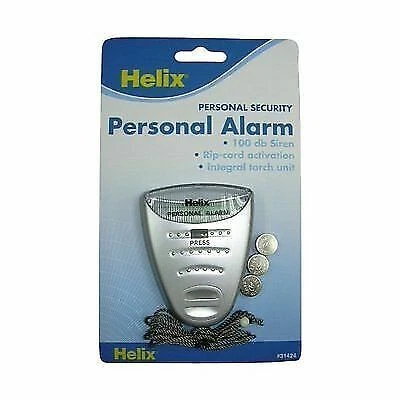Helix Personal Attack Alarm With Torch 100db Siren Ps2070