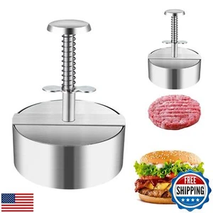Edelstahl Burger Presse, Verstellbarer Hamburger Patty Maker, Fleisch Patty Ma - Bild 1 von 5