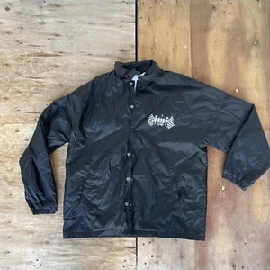 FMF Motocross Windbreaker Jacket Mens Black Small Snap Pullover So Cal Racing - Picture 1 of 19