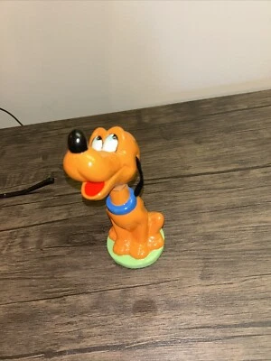 RARE VINTAGE 1960’S WALT DISNEY PRODUCTIONS  PLUTO BOBBLE HEAD DOLL 1 Ear, Crack - Imagem 1 de 4