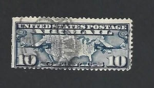 USA Air Mail SC # C 7  Map of United States and Two mail planes - Picture 1 of 1